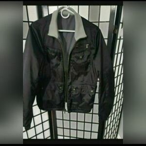 Banana Republic REVERSIBLE  Black Jacket with Gray Collar